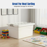 Plastic Storage Box, Extra Large Capacity, Thickened Organizer, Home, Clothes, Quilt, Toys, Flip Lid, No Partition