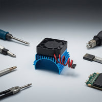 Motor Thermal Sink with Heat Dissipation Fan Dissipation RC Motor Cooling Fan Aluminum for Model Builders, Hobby Projects
