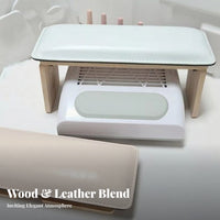 Adjustable Height Butterfly Nail Arm Rest Stable Solid Wood Base Foldable Manicure Arm Rest Comfortable Padding for Beginners, Beauty Studio