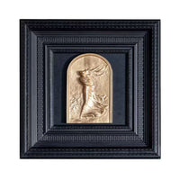 Sculptural Relief Modern Wall Art with Frame Contemporary Painting for Entryway