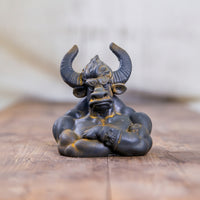 Bull Monster Figurine Gothic Bull Bust Statue Monster Bust for Bookshelf