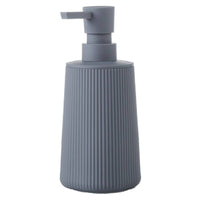 Cylindrical Ribbed Soap Dispenser Lightweight Plastic Soap Dispenser BPA-Free Plastic Safe Cosmo Round Bottle Protection