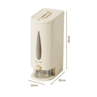 Moisture-Proof Rice Dispenser Large Capacity Push Button Rice Bin Space-Saving for Countertop