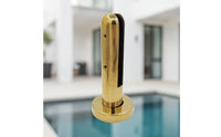 Glass Clamp 304 Stainless Steel Glass Clamp with Black Insert Cylindrical Hardware for Stair Railings