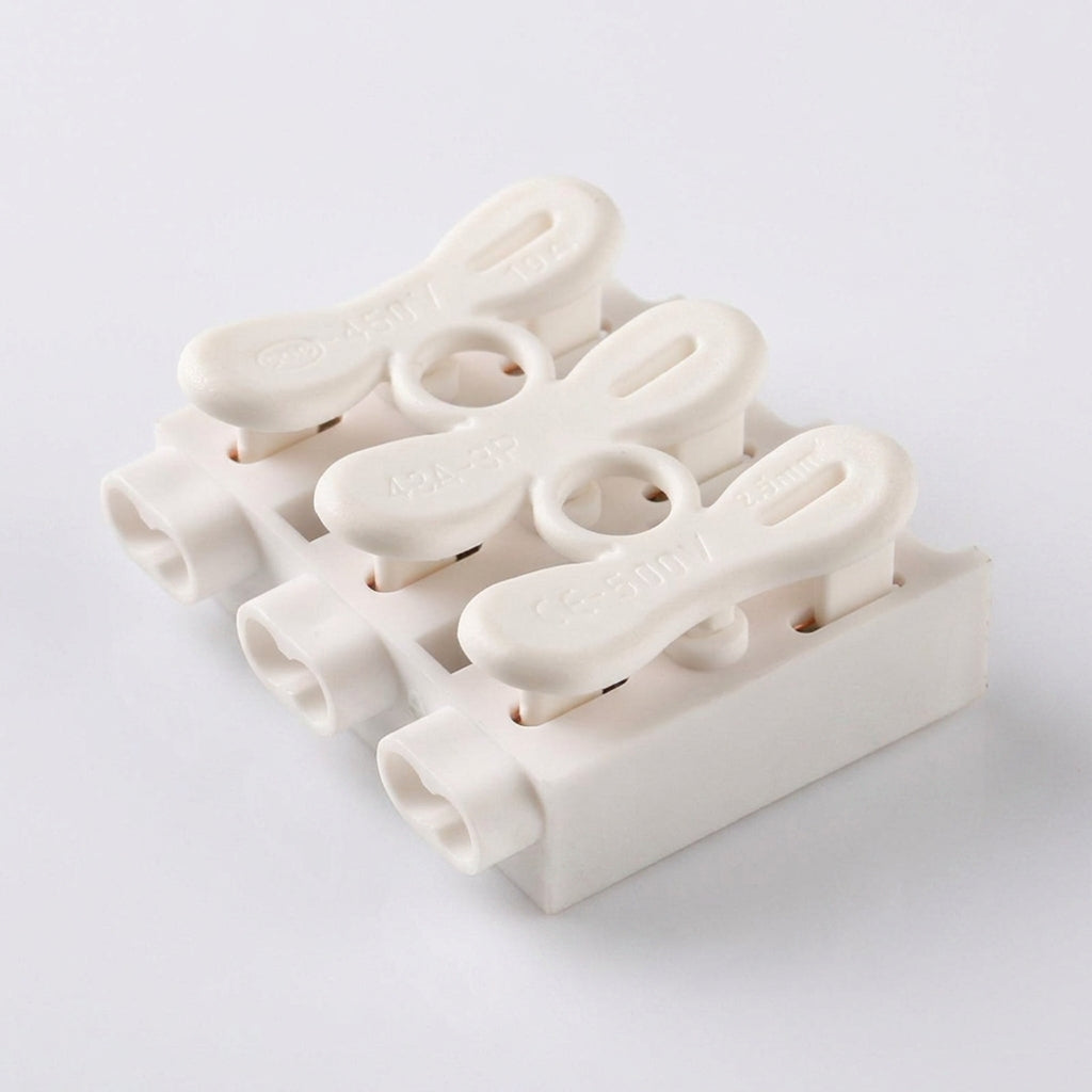Strip Lights and LED Strip Quick Connector for DIY Electrical, 10A 250V Terminal Block for 22-14 AWG, Self-Locking Terminal with No Lever Color