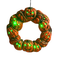 Pumpkin Wreath Dark Backing Pumpkin Wreath Textured Halloween Decoration for Wall