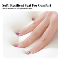 Comfortable Support Padded Floor Seat with Backrest Soft Cushion Small Stool Strong Load Bearing Low Chair Solid Wood Legs for Children, Beauticians, Living Room, Entryway, Bedroom, Study