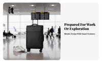 Softside Suitcase Lightweight Softside Telescopic Handle Luggage for voyagers, holidayers, holiday, holidays, weekend escapes
