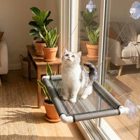 Cat Hammock Window Perch, Foldable Hanging Bed with Strong Suction Cup Cat Bed Mount, Indoor Relaxation Area for Cats Windowsill Watching