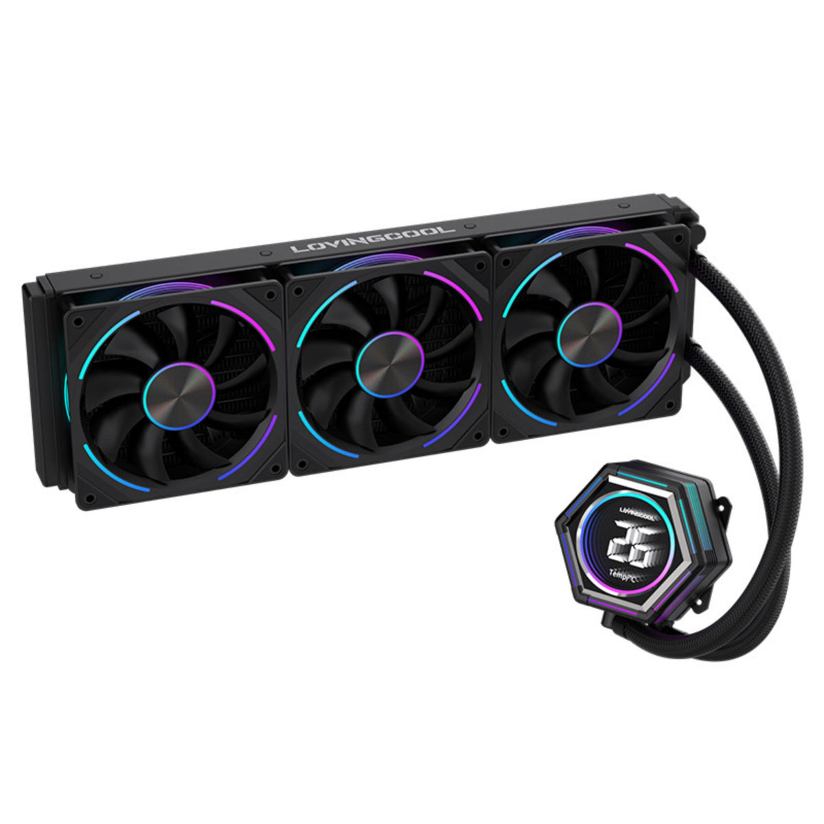 Efficient Heat Dissipation Hexagonal Processor Water Cooler High Performance AIO Processor Liquid Cooler Pure Copper Base for Overclockers
