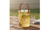 High Temperature Resistant Refrigerator Drink Dispenser with Spigot Large Capacity Fruit Infused Water Dispenser Wide Mouth Iced Tea Pitcher with Faucet Portable Handle for Countertop