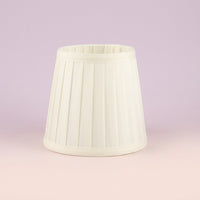Bedside Table Lamp Shade with Pleated Textile for Bedroom Lighting, Tapered Drum Lampshade Fits Multiple Types, Compact Design