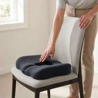 Pressure-Relieving Seat Cushion with T-Shaped Opening Coccyx Hollow Memory Foam Seat Cushion Skin-Friendly High-Density for Office Chair, Wheelchair
