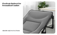 Foldable Design Adjustable Folding Bed adaptable Adjustable Reclining Lounger Quick Setup Single bed No Installation Required for Office Workers, Caregivers, Hospital, journey, Outdoor, Camping