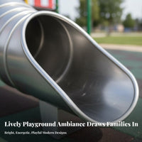 Unpowered Amusement Equipment Sturdy Stainless Steel Slide Combination Heavy Duty Large Outdoor Playground Set for Children, Parents, Community Space