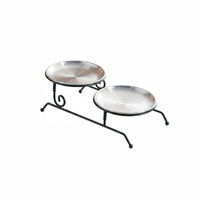 Decorative Multi-Tier Serving Stand Modern Design Tiered Dessert Server Space-Saving for Party Hosts, Afternoon Tea, Reception Desk, Parties