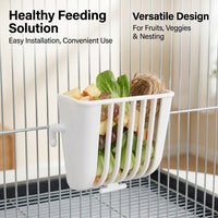 Vegetable Basket Hanging Bird Feeder, Bird Vegetable Holder, Cage Hanging Avian Snack Dispenser, Parrot Cockatiel Budgie Feeding Tool