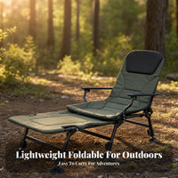 Reclining Fishing Chair Portable Fishing Lounge Chair Foldable Outdoor Seat for Fishermen