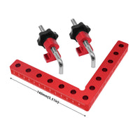 3 Pieces Red Finish 90-Degree Positioning Clamp Black Knobs 90 Degree Clamp Easy to Use Clamping Square Rust Resistant for Woodworkers