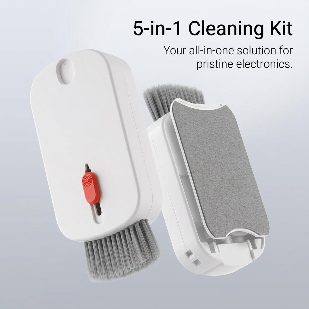 5-in Cleaning Kit Multi-Function Keyboard and Camera Cleaner, Computer Screen Cleaning Tools for Gaming Stuff Laptop Earbuds, Cool Gadgets
