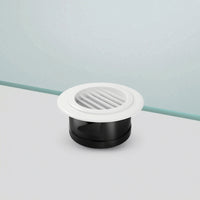 Louvered Round Vent Grille Flush-Mount Round Air Vent Grille Slimline White for DIYers, Contractors, Exhaust, Ceiling