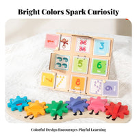 Young Child Learning Puzzle Set Develops Fine Motor Skills Child-Centered Math Toy Hand-Eye Coordination Preschool Math Manipulatives