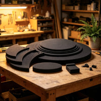 Easy to Install Drum Quiet Practice Kit Thick Foam Quiet Drum Pad Kit Stable Placement Cymbal Muffler Pads Compatible with Acoustic and Electronic Drums for Studio