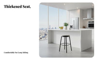 Minimalist Design Backless Round Stool Sturdy Construction Bar Chair Nordic Design Seating Furniture Rust-Proof for Homeowners, Adults, Kitchen Island, Counter, Cafe, Dining Room
