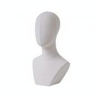 Mannequin Head Stand Elegant Design Textile Covered Head Form Stable Base