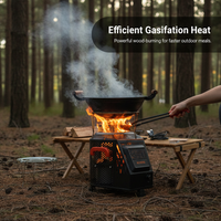 Outdoor Portable Wood Burning Stove with Gasification Technology for Camping and Patio