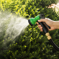 Flexible Garden Hose Set, Expandable Hose with 8-Function Garden Sprayer, TPE/Latex Hose for Irrigation, Car Washing