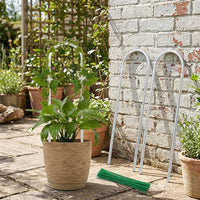 Indoor Plants Garden Trellis for Potted Plants, 2 Pack of U-Shaped Garden Stakes with Ties, Lightweight Plant Support and Sticks, Easy to Clean