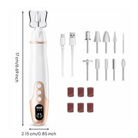 Nail Drill with LCD Display Portable Nail Grinder Pen E-File Rechargeable for Beginners, Travel, Home