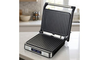 Double-Sided Panini Press Digital Close Grill Compact Panini Grill Countertop for Kitchen, Apartment