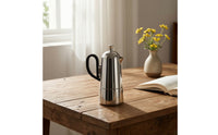 Coffee Pot with Black Handle Stainless Steel Coffee Pot Rust-Resistant for Living Room