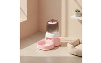 Press Pet Feeder Compact Pet Feeder with Transparent Storage Container Easy to Fill Manual Food Dispenser for Kitchen, Apartment