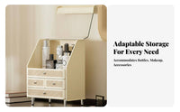 Lidded Makeup Box with Drawers particle-resistantprotective Lidded Cosmetic Display Case for Women