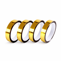 Gold Foil Decorative Tape for Gift Wrapping, Self Roll for Kids Crafts and DIY Projects, Wedding Party Decoration, 50 Meter Length, 0.05MM Thickness