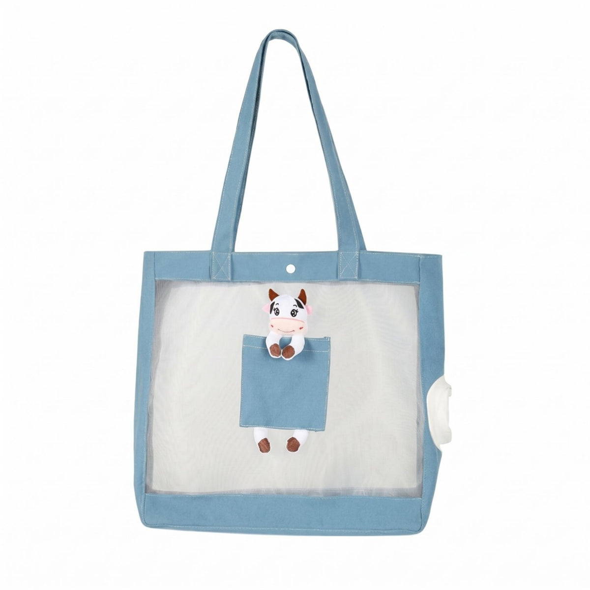 Mesh Panel Pet Carrier Tote Bag Shoulder Straps Feline Carrier Bag Portable Feline Travel Handbag Ventilated
