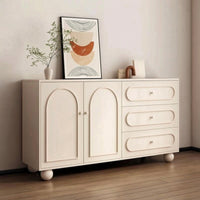 Sideboard with Drawers Modern Cabinet with Drawers Arched Sideboard Cabinet for Dining Room, Kitchen