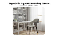 Anti-Scratch Feet Modern Dining Chair Non-Slip Foot Pads Textile Upholstered Accent Chair Sturdy Metal Legs Upholstered Armchair Long-Lasting for Homeowners, Restaurant Owners, Students, Bedroom, Kitchen