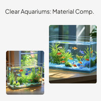 Ultra Clear Glass Desktop Aquarium with Filter and Light