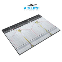 1:400 Finished Wooden Display Base for Passenger Aircraft Model with Airport Diagram