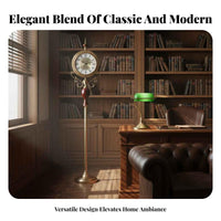 Grandfather Clock Light High-End Design Standing Living Room Clock Sweep Second Mechanism House Decoration for Interior Decorators, Hallway, Study