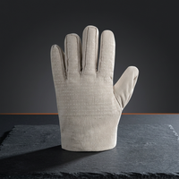 Thickened Canvas Work Gloves Double Layer Full Lined 24-Thread Wear-Resistant for Welding Construction Industrial Safety