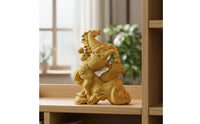 Horse Figurine Decorative Wood Figurine Auspicious Carved Ornament for Collectors, Display Shelf, Study