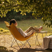 Lightweight Foldable Lounge Chair Portable Sling Chair with Headrest High-Back Compact for Campers, Hikers, Camping, Balcony, Picnics, Barbecue