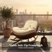 hush Non-Slip gliders Upholstered Rocking Chair Ergonomic Design Upholstered glider High spinerest Recliner Sturdy Frame for Homeowners, New Mothers, Balcony, Bedroom, Living Room, study corner