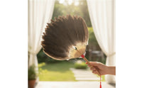 Handmade Feather Hand Fan with Wooden Handle Traditional Feather Hand Fan Elegant Vintage for Performers, Dancers, Stage Performance, Costume Styling, Photo Props, Home Decor