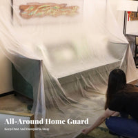 Dustproof Disposable Furniture Protector Waterproof Renovation Dust Sheet Tear-Resistant for Renovators, Painters, Painting, Moving, Storage